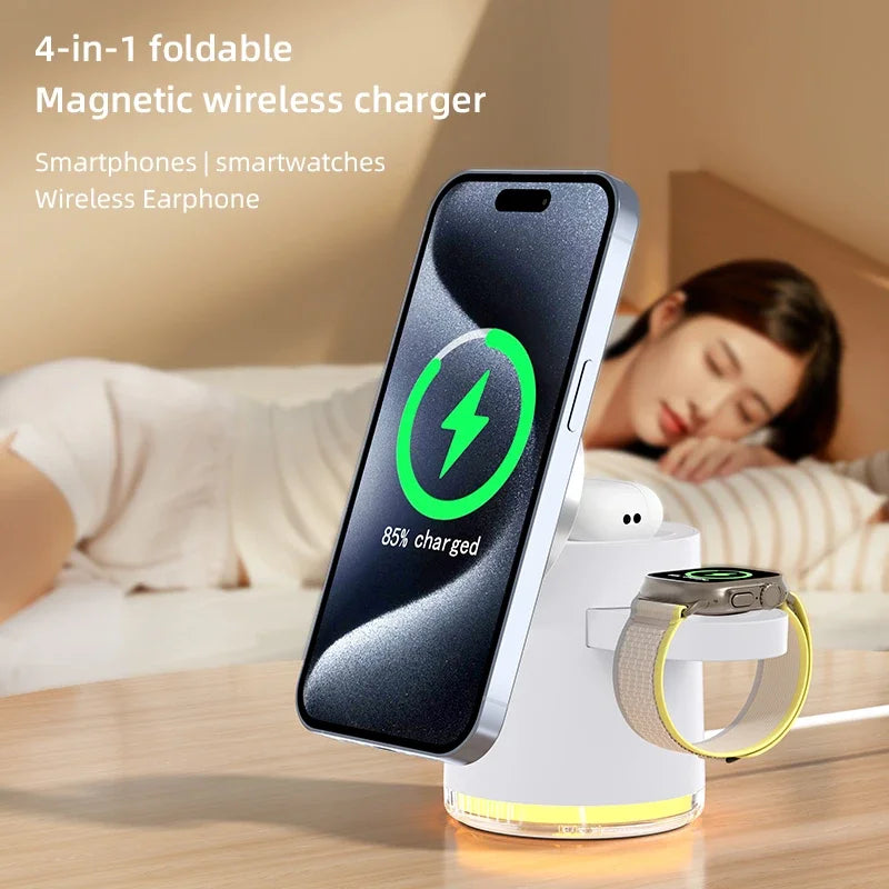 4 in 1 QI2 Wireless Charger Fast Charging