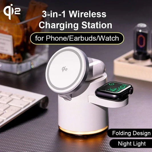 4 in 1 QI2 Wireless Charger Fast Charging