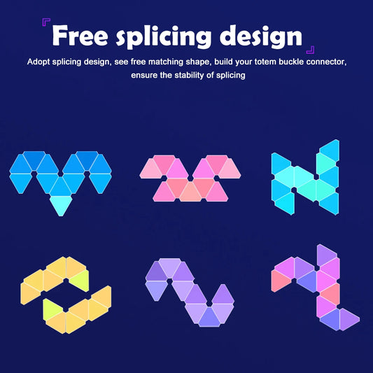 LED Smart WiFi Triangle Wall Light RGB