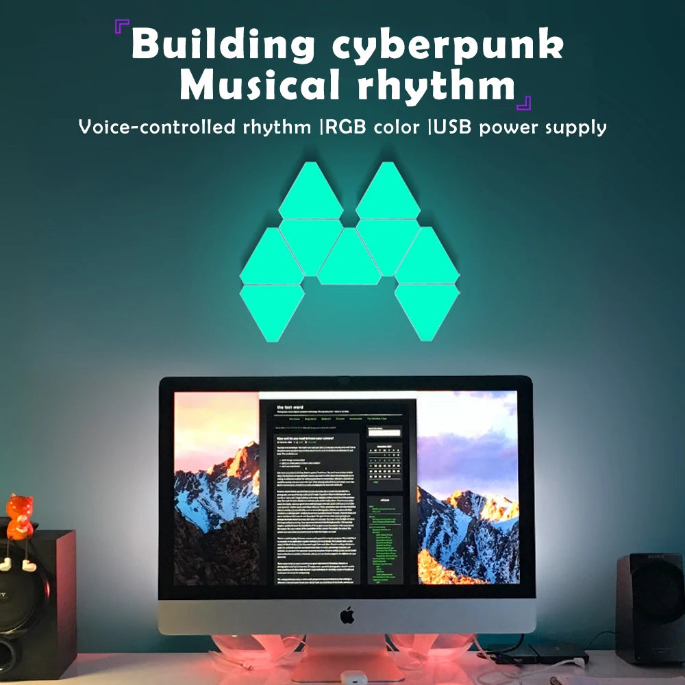 LED Smart WiFi Triangle Wall Light RGB