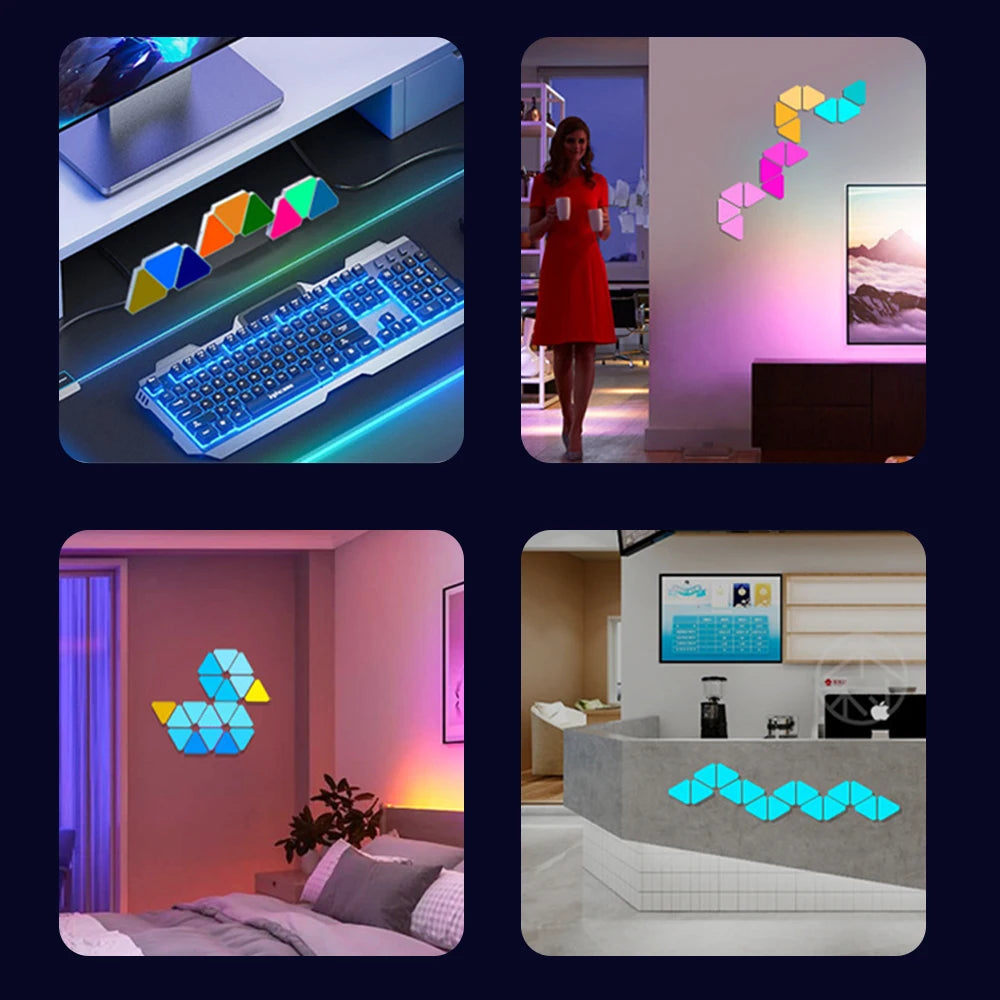 LED Smart WiFi Triangle Wall Light RGB