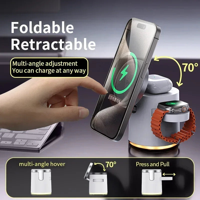 4 in 1 QI2 Wireless Charger Fast Charging